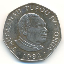 Монета Тонга 1 паанга 1982 год