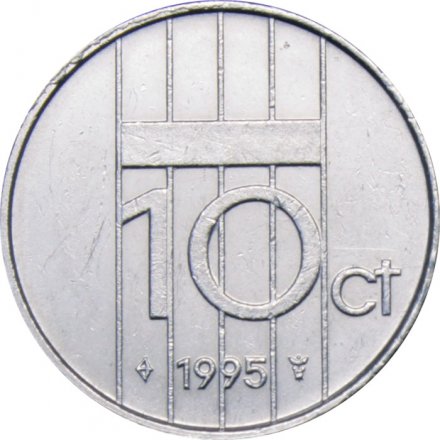 Нидерланды 10 центов 1995 год - Королева Беатрикс