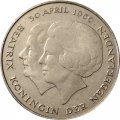 Нидерланды 1 гульден 1980 год - Коронация королевы Беатрикс