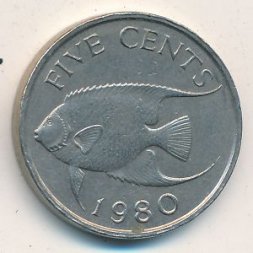 Бермудские острова 5 центов 1980 год
