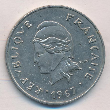 Французская Полинезия 50 франков 1967 год