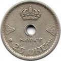 Норвегия 25 эре 1924 год - Король Хокон VII