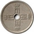 Норвегия 25 эре 1924 год - Король Хокон VII