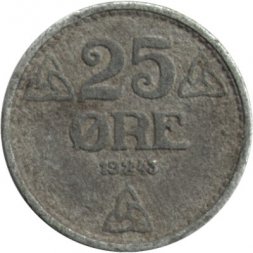 Норвегия 25 эре 1943 год