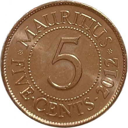 Маврикий 5 центов 2012 год - Сивусагур Рамгулам