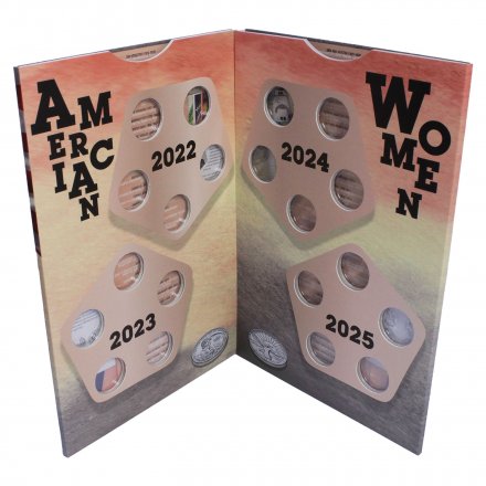 Альбом для монет США серии &quot;Американские женщины&quot; - 20 капсул (пустой)
