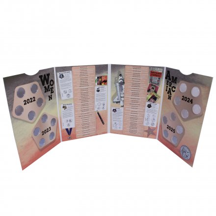 Альбом для монет США серии &quot;Американские женщины&quot; - 20 капсул (пустой)