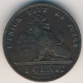Бельгия 1 сантим 1907 год DES BELGES