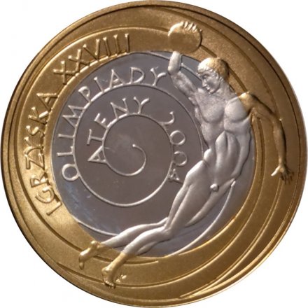 Польша 10 злотых 2004 год - Олимпийские Игры в Афинах. Дискобол