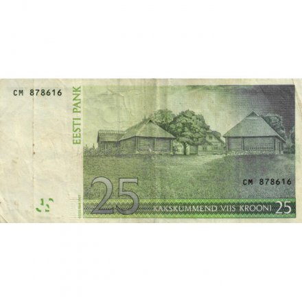 Эстония 25 крон 2007 год - Антон Хансен Таммсааре - VF-