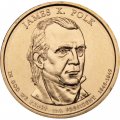 США 1 доллар 2009 год - Джеймс Нокс Полк (D)