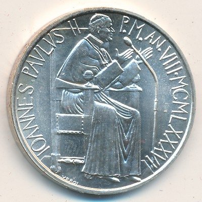 Ватикан 1000 лир 1986 год