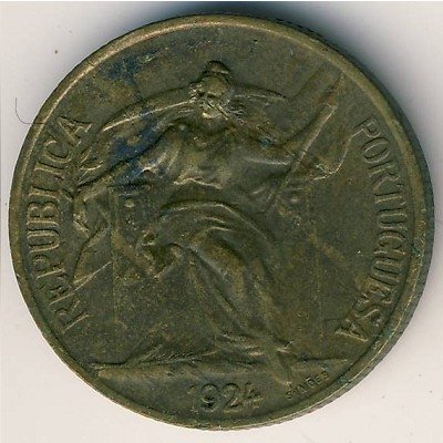 Португалия 50 сентаво 1924 год