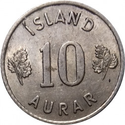 Исландия 10 эйре 1953 год
