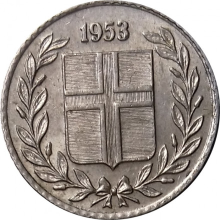 Исландия 10 эйре 1953 год