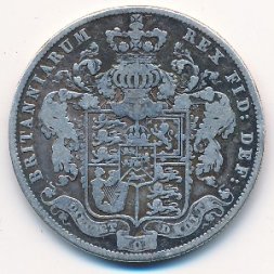 Великобритания 1/2 кроны 1825 год