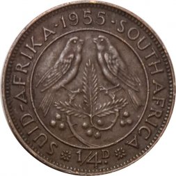 ЮАР 1/4 пенни 1955 год