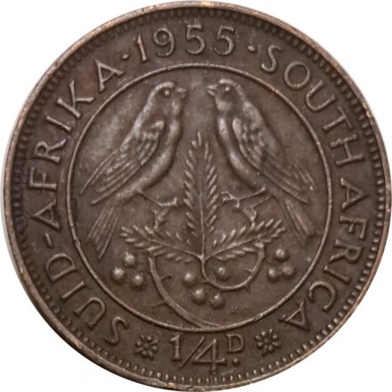 ЮАР 1/4 пенни 1955 год