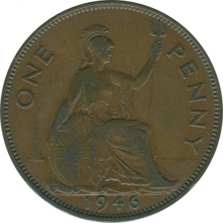 Великобритания 1 пенни 1946 год