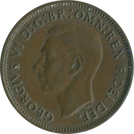 Великобритания 1 фартинг 1946 год - Крапивник