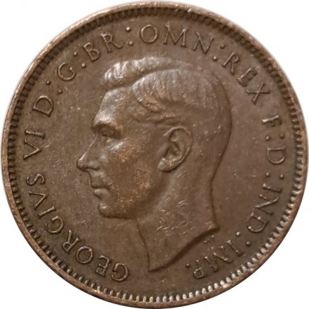 Великобритания 1 фартинг 1946 год - Крапивник