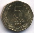 Чили 5 песо 2003 год