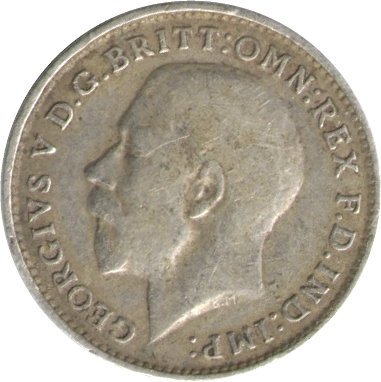Великобритания 3 пенса 1916 год - Король Георг V
