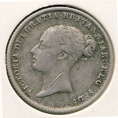 Великобритания 6 пенсов 1857 год