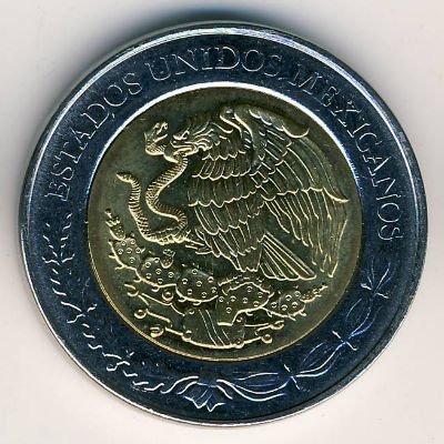 Мексика 5 песо 2008 год - Альваро Обрегон