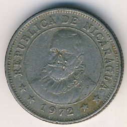 Никарагуа 5 сентаво 1972 год
