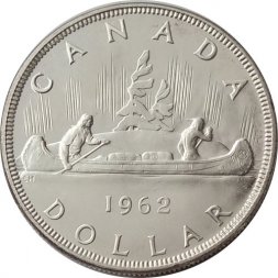 Канада 1 доллар 1962 год - Каноэ