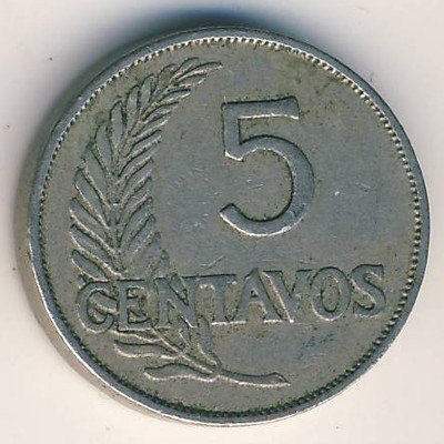 Перу 5 сентаво 1934 год