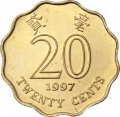 Гонконг 20 центов 1997 год - Баугиния