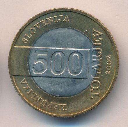 Словения 500 толаров 2002 год
