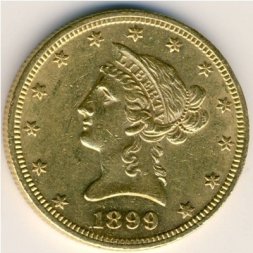 США 10 долларов 1899 год