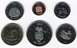 Набор из 6 монет - Индейская резервация Ла-Поста (США) 2013 год