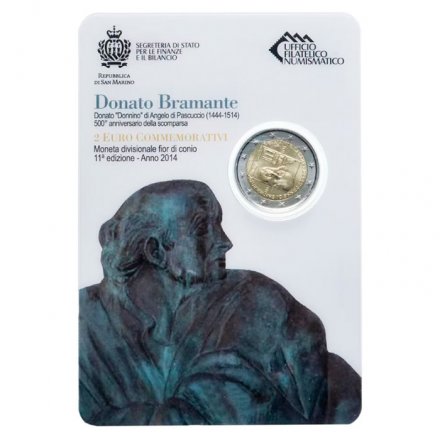 Сан-Марино 2 евро 2014 год - Донато Браманте