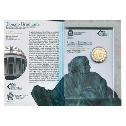 Сан-Марино 2 евро 2014 год - Донато Браманте