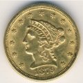 США 2 1/2 доллара 1879 год