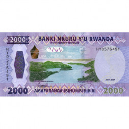 Руанда 2000 франков 2024 год - Кофе UNC