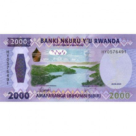 Руанда 2000 франков 2024 год - Кофе UNC