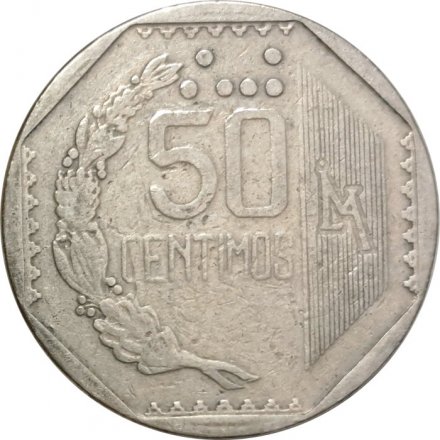Перу 50 сентимо 1993 год