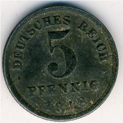 Германия 5 пфеннигов 1918 год