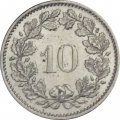 Швейцария 10 раппенов 1975 год