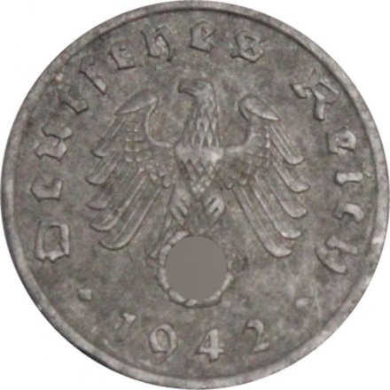 Третий Рейх 1 рейхспфенниг 1942 год (A)