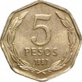Чили 5 песо 1997 год