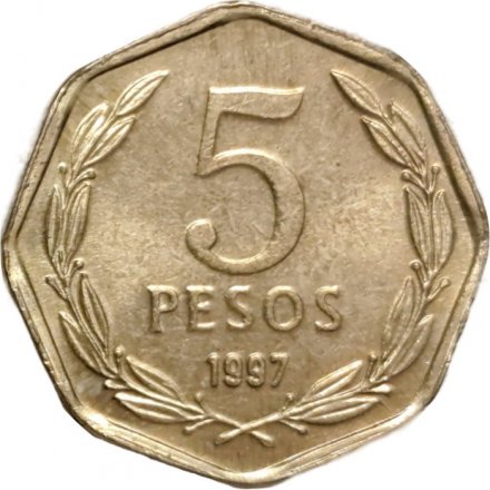 Чили 5 песо 1997 год