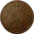 Нидерланды 1 цент 1823 год (без отметки МД)