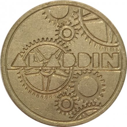 Игровой жетон казино Aladdin. Санкт-Петербург (серебряный)