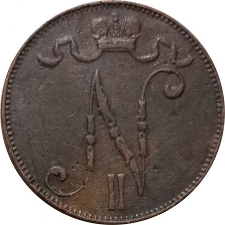 Финляндия 5 пенни 1899 год - VF